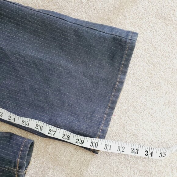 Vintage Dish Y2K 2000s Low Rise Flare Pinstriped Mean Girls Jeans 28 - Picture 8 of 9